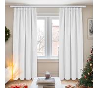 Deconovo Window Treatments Thermal Insulated Curtains Pencil Pleat Curtains Blackout for Living Room Silver Grey W55xL70 Inch One Pair