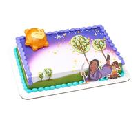 DecoPac DecoSet® Disney's Wish Shining Star Cake Topper, 2-Piece Decoration Set with Asha, Valentino, And Light Up Star | For Birthday And Celebrations