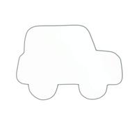 Décopatch AC448O - White papier-mâché stand - Size 2.5x20.5x14.5 cm, Car