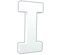 Décopatch AC708Cpack - Un Lot de 3 Supports en Papier Blanc mâché 3x10x20,5 cm, Lettre I