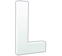 Décopatch AC711Cpack - Un Lot de 3 Supports en Papier Blanc mâché 3x12x20,5 cm, Lettre L