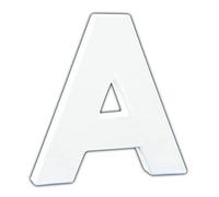 Décopatch AC730Cpack - Un Lot de 5 Supports en Papier Blanc mâché 1,5x10,5x12 cm, Petite lettre A