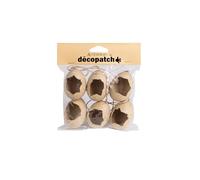 Décopatch AC907C Pack of 6 Paper Holders Brown Mache 5 x 5 x 5.3 cm Broken Eggs for Hanging