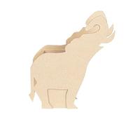 Décopatch AC912C - Brown papier-mache stand 18x5x20cm, Elephant pencil pot - Customisable Décor - Completely Personalise - Creative + Leisure Activity