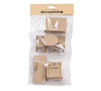 Décopatch AC922C - Assortments of 6 Miniature Kitchen Objects to Decorate - Decorative Papier-mâché Hobby - Dimensions: 15.5 x 5.5 x 30cm - Creative Leisure