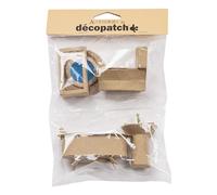 Décopatch AC925C - Assortment of 6 Miniature Bathroom Objects to Decorate - Decorative Papier-mâché Hobby - Dimensions: 15.5 x 3.5 x 22cm - Creative Leisure