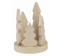 Décopatch AC934C - Forest Candle Holder - Christmas Paper-Mache Object
