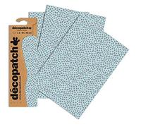 Décopatch Animal Grey Dinosaur Print Paper, 30x40cm (Pack of 3 sheets)