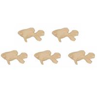 Décopatch AP114Opack - Un lot de 5 Supports en Papier brun pulpé 12x7x7 cm, Poisson