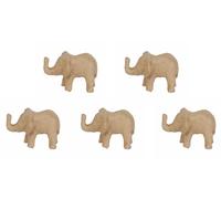 Décopatch AP152Opack Pack of 5 Paper Holders Pulped Brown 10 x 8 x 7 cm Elephant