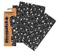 Décopatch Black/White Cats Paper, 30x40cm (Pack of 3 sheets)