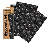 Décopatch Black/White Tattoo Paper, 30x40cm (Pack of 3 sheets)