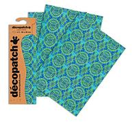 Décopatch Blue/Green Mosaic Paper, 30x40cm (Pack of 3 sheets)