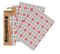 Décopatch Bright Mesmerising Paper, Assorted Colours, 30x40cm (Pack of 3 sheets)