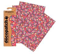 Décopatch Bright Pink Floral Paper, 30x40cm (Pack of 3 sheets)