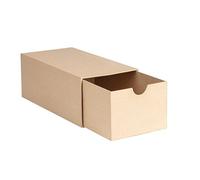 Décopatch BT088C - Brown papier-mâché stand 32x16x12cm, Rectangular box with drawer - Customisable Décor - Completely Personalise - Creative + Leisure Activity