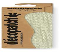 Décopatch C879C - A pocket of 3 sheets of paper - Printed patterns, white dots on a green background - 30x40 cm