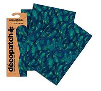 Décopatch Dark Blue Peacock Print, 30x40cm (Pack of 3 sheets)