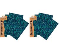 décopatch Dark Blue Peacock Print, 30x40cm (Pack of 6 sheets)