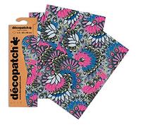 Décopatch Dark Peacock Print Paper, 30x40cm (Pack of 3 sheets)