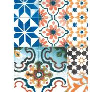 Décopatch FDA903C - A pocket of 20 sheets texture 30x40 cm - Multi-coloured tiles - DIY - Customisable Décor - Completely Personalise - Creative + Leisure