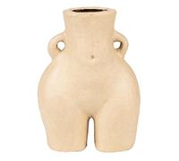 Décopatch HD098C - A Brown Papier-mâché Stand 17x12x25 cm - Waterproof - Female Hip vase, Unit - DIY - Customisable Décor - Completely Personalise - Creative