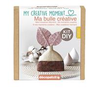 Décopatch KIT039C - An adult Mini-kit - Creative kit for trendy decoration - Vase to decorate (support, paper, glue and brush included) - Dimensions: 5x16x16cm