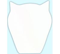 Décopatch Mache Owl Silhouette Symbol, 1.5x10x12 cm - White