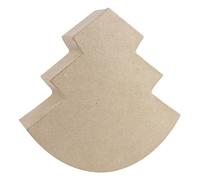 Décopatch Medium Rocking Christmas Tree - Brown Paper Mâché - 5 x 20 x 19.5cm - Decorate with Décopatch Papers & Glitter - For Kids