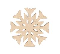 Décopatch NO062C - Brown paper mache backing 20x1.5x20cm, Snowflake crest - DIY - Customisable Décor - Completely Personalise - Creative Leisure Activity