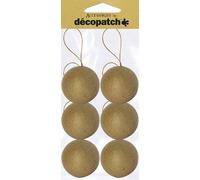 Decopatch Papier-Mâché Baubles 6.5cm Pack of 6 DIY Craft Xmas Balls