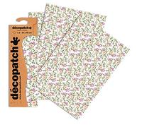 Décopatch Pink/Purple Floral Paper, 30x40cm (Pack of 3 sheets)