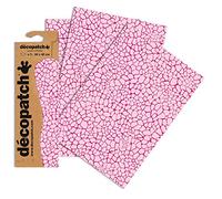 Décopatch Pink Reptile Print Paper, 30x40cm (Pack of 3 sheets)
