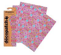 Décopatch Pink/Turquoise/Purple Mosaic Paper, 30x40cm (Pack of 3 sheets)
