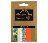 Décopatch - Ref DP010O - Pocket Papers Collection No. 10 - Contains 5 Complementary Sheets of Décopatch Paper, Each Sheet is 30 x 40cm, Small 13 x 9.5cm Pack Size