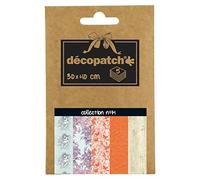 Décopatch - Ref DP014O - Pocket Papers Collection No. 14 - Contains 5 Complementary Sheets of Décopatch Paper, Each Sheet is 30 x 40cm, Small 13 x 9.5cm Pack Size