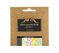 Décopatch - Ref DP017O - Pocket Papers Collection No. 17 - Contains 5 Complementary Sheets of Décopatch Paper, Each Sheet is 30 x 40cm, Small 13 x 9.5cm Pack Size