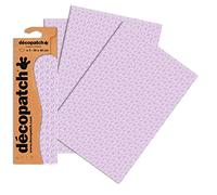 Décopatch Purple/White Floral Paper, 30x40cm (Pack of 3 sheets)