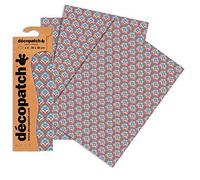Décopatch Red/Blue/White Ceramic Paper, 30x40cm (Pack of 3 sheets)