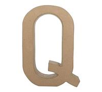 Décopatch - Ref AC410O - Papier-Maché Alphabet - Funny Lowercase Letter "Q" - Fun to Decorate Using Décopatch Papers, Glue & Varnish, 5 x 22 x 23cm - Brown