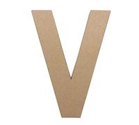 Décopatch - Ref AC415O - Papier-Maché Alphabet - Funny Lowercase Letter "V" - Fun to Decorate Using Décopatch Papers, Glue & Varnish, 5 x 22 x 23cm - Brown