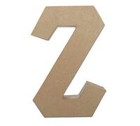 Décopatch - Ref AC419O - Papier-Maché Alphabet - Funny Lowercase Letter "Z" - Fun to Decorate Using Décopatch Papers, Glue & Varnish, 5 x 22 x 23cm - Brown