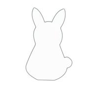 Décopatch - Ref AC445O - Large Rabbit Silhouette (White) - Papier Maché Object to Decorate - 2.5 x 13.5 x 20.5cm - Decorate with Décopatch Papers & PaperPatch Glue, Glitter, Paints