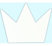 Décopatch - Ref AC449O - Large Crown (White) - Papier Maché Object to Decorate - 2.5 x 20.5 x 17cm - Decorate with Décopatch Papers & PaperPatch Glue, Glitter, Paints