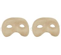 décopatch - Ref AC460O - Kids Eye Mask - Papier Maché Object to Decorate - 4 x 15 x 8.5cm - Decorate Papers & PaperPatch Glue, Glitter, Paints (Pack of 2)