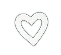 Décopatch - Ref AC770C - Large Hollow Heart (White) - Papier Maché Object to Decorate - 3 x 20 x 20.5cm - Decorate with Décopatch Papers & PaperPatch Glue, Glitter, Paints