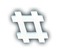 Décopatch - Ref AC789C - Hashtag Symbol (White) - Papier Maché Object to Decorate - 20.5cm - Decorate with Décopatch Papers & PaperPatch Glue, Glitter, Paints