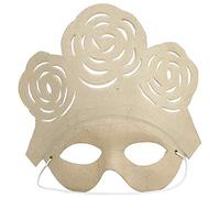Décopatch - Ref AC805C - Frida Mask - Papier Maché Object to Decorate - 7 x 20 x 20cm - Decorate with Décopatch Papers & PaperPatch Glue, Glitter, Paints, Brown