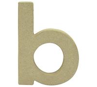 Décopatch - Ref AC814C - Papier-Maché Alphabet - Lowercase Letter "B" - Fun to Decorate Using Décopatch Papers, Glue & Varnish, 8 x 8.2 x 2.4cm - Brown