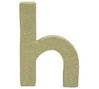 Décopatch - Ref AC820C - Papier-Maché Alphabet - Lowercase Letter "H" - Fun to Decorate Using Décopatch Papers, Glue & Varnish, 8 x 8.2 x 2.4cm - Brown